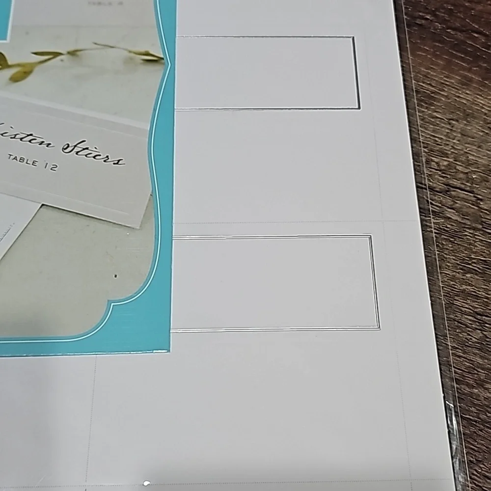 Gartner Studio White and Silver Place Cards